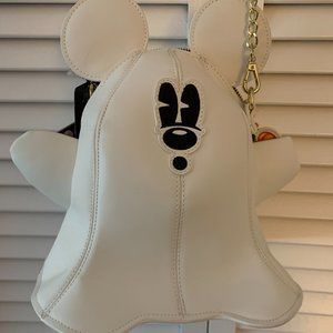 NWT Loungefly Stitch Shoppe Mickey Mouse Ghost Glow-in-the-Dark Crossbody Bag
